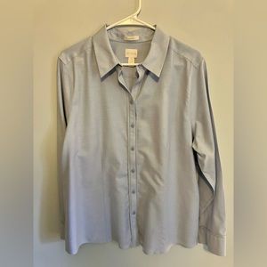 Chico’s light blue tailored button down size 3